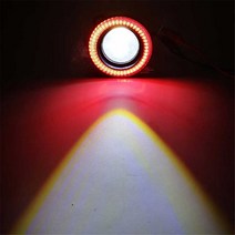 자동차 후진등 전조등 1Set 유니버설 COB LED DRL 운전 조명 화이트 블루 핑크 옐로우 그린 레드 엔젤 아이, 03 3.5inch (89mm), 04 Red Ring