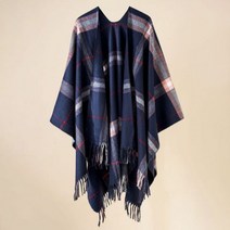 어깨 망토 가디건 체크 폴라 터틀넥 카라 숄 캐시미어 느낌 목도리 클래식 격자 무늬 용 봄 가을 달린 겨울 부드러운 대형 담요