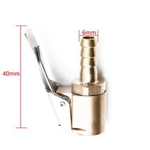 콤비보트 투명카약 자동차 트럭 타이어 공기 펌프 척 클립 6mm 8mm 팽창기 밸브 커넥터 클램프 타이어 수리 도구 1 개, 6mm 0.6cm