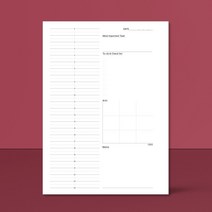 플랜커스 데일리플래너 리필속지 A5 20공 6공 (50장), 20공 타공, Daily A, 프리미엄