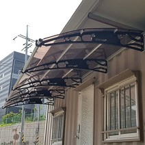 캐노픽스 1270x4400 브라켓 4개 벽부형 폴리카보네이트 비가림막 차양막 렉산시공 비가림, 블루, 그레이