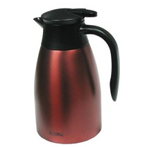 EJIRY 이중 진공 보온 보냉 포트 고급 음식점 식당 테이블 식탁 물병 1.5L 냉장고 보틀 저그 주전자 워터포트 물포트 레드/스텐칼라, 레드칼라