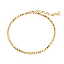14K 하트참 2.5mm 하프볼체인 팔찌 NPB27360