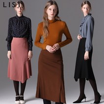 [리스트(LIST)] 제인 언발란스 헴 미디스커트 (택가격 138000원)