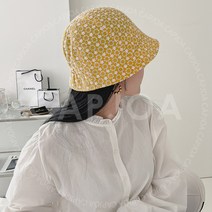 밴딩 플라워 레이스 여성 버킷햇 벙거지 모자