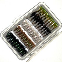 낚시용품 KKWEZVA-미끼 플라이 곤충 낚시 미끼 50 개 다양한 스타일 연어 파리 송어 싱글 태클, 03 50 PCS