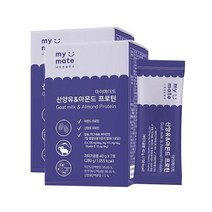 마이메이트 산양유 단백질 아몬드 프로틴 파우더 분말 40g (2주일분), 14포
