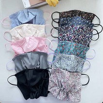 [미스블혹] 안감기모2단 햇빛가리개 꽃 무늬 무지 면 마스크, 무지블랙