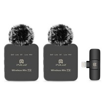 아이돌마이크 핀마이크 방송용마이크 PULUZ 무선 라발리에 마이크 라이브 방송 게임용 아이폰 호환 C 타입 안드로이드 카메라 유튜브용 오디오 비디오, [04] 2  For 8-Pin, 4.2  For 8-Pin