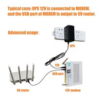 안정화 용량 DU-2S50 220V 5V 9V 12V 백업 전원 공급 장치 5000mAh UPS WiFi 라우터 LED CCTV 카메라, 02 EU Plug
