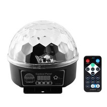 꾸미고 LED 무대 조명 DJ 디스코 파티 클럽 크리스탈 매직 볼 스테이지 18W RGB AC110V-220V DMX512, EU 플러그, Black