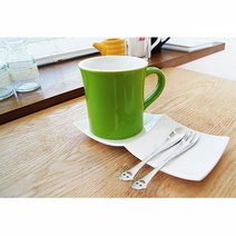 다용도 스마일 요플레 푸딩 스텐 티스푼 예쁜티스푼 티포크세트, 1개