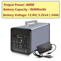 무소음 모터 자가 소형 발전기400W/200W 태양열 발전기 48000mAh/96000mAh 휴대용 발전소 사인파 가정용 자, 02 400W