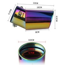 자동차 오토바이 마후라 오토바이마후라 배기 시스템 머플러 실버 블랙 번트 블루 색상 화려한 팁 스테인레스 스틸 파이프 후면 테일 입구, 색상ful bent