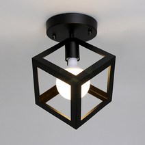 [빛나라닷컴] 큐브 LED 현관 직부 센서등, 블랙 (직부등) + LED 볼전구 숏타입 12W (주광색) 포함