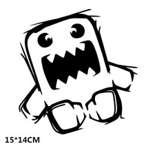 사각 몬스터 스티커 자동차 포인트 반사 데칼 스티커, 블랙, 1개