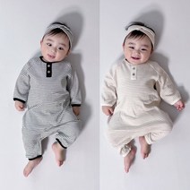 베이비슈트 모란 봄가을 단추슈트 헤어밴드세트