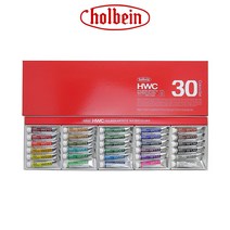 holbein 홀베인 투명 수채화 물감 30색 세트 W407 5ml (2호), 30개