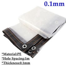 투명 야외 타포린 0.140.16mm pe 방수 정원 식물 커버 전망대 pergola 캐노피 개 애완 동물 창 방풍 천막, 0.1mm_2.5x4m, CHINA