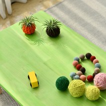 리빙스토리 원목 접이식 테이블 대형, 그린