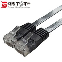 연승샵 기가랜케이블 평면랜케이블 기가 인터넷선 초고속인터넷전용, CAT.6 UTP 평면 2M블랙