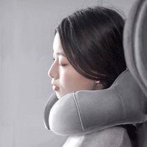 메모리폼 목베게 경추베게 기내용 여행용 차량용 운전용 캠핑베개 목디스크 U자형 여친목베게, 그레이
