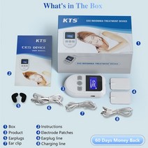 두통 완화 불면증 해소 KTS 수면 보조 장치 불면증 불안 우울증 CES 치료 Transcranial Microcurrent Stim, 01 US plug_01 작은