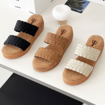 코르크 더블 웨지 통굽 슬리퍼(6cm) SM-5162
