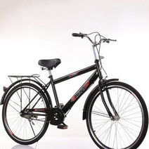 26인치자전거 청소년 중학생 로드 자전거 통근 푸시 고탄소강 민감한 제동 조절 가능한 거위 헤드 스탠드 차량 26 인치, 2.블랙 Upgrade - 26 inch - singl