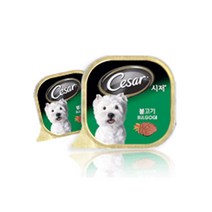 100g 24개 애견 요로결석 불고기맛 간식 습식캔 노령견 시저 영양공급 강아지사료 동물공감 기호성