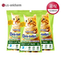 LG유니참 감자&사막화 Zero 고양이패드 4매 x 3팩, 단품
