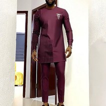 Dashiki 정장 남성 회색 지퍼 사회 긴 소매 티셔츠 바지 2 조각 복장 전통 의류 스웨트 팬츠 M4XL