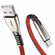 아이언 마이크로 5핀 USB 메탈 고속 충전 케이블 2m 핸드폰충전기선 충전기선 핸드폰충전케이블 삼성5핀케이블 충전선 갤럭시S7충전기 갤럭시충전케이블 핸드폰충전선 충전잭 데이터케이블 보조배터리케이블 갤럭시S7충전케이블 차량용충전케이블 충전기케이블, B872 레드