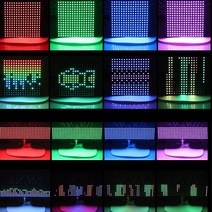 WS2812b IC LED 패널 모듈 개별 주소 지정 가능 풀 컬러 스크린 방열판 디지털 DIY 디스플레이 8x8 2x1, 03 16x16 WS2812 Panel