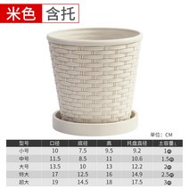 박스 플랜트 플랜터 상자 베란다 화분 플라스틱 텃밭 옥상 받침대 다육이, 베이지 라지