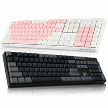 ABKO HACKER K3000 PBT 에디션 축교환 레인보우 LED 게이밍 기계식키보드, K3000 PBT 에디션 레인보우 LED, 블랙/적축