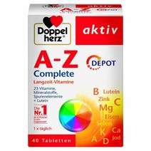 (독일배송) 도펠헤르츠 멀티비타민/종합비타민 40정 3팩 Doppelherz A-Z Complete DEPOT long-term vitamins