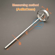 믹싱기 실험실 블렌더 용 샤프트로드 장착 스테인레스 스틸 직경 50mm/60mm/80mm 스크롤 패들 교반 휠 1, 05 60x8x200mm