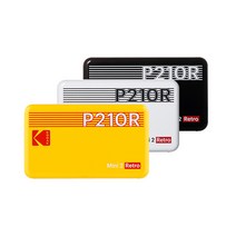 코닥 미니 2 레트로 KODAK P210R 휴대용 포토프린터 핸드폰 사진인화기 (카트리지 8매 내장), 없음, 블랙