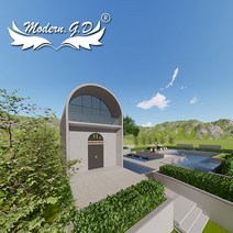 조립식 돔 하우스 및 지오 데식 건물은 문화 전시장을 위해 제작되었습니다 (144 평방 미터)., 한개옵션0