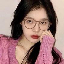 동글이 브라운 블랙 뿔테 코디 가벼운 대학생 안경