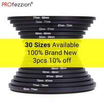 dslr 카메라 소니카메라 30 사이즈 스텝 업 렌즈 필터 어댑터 링 37-82mm canon nikon 렌즈 액세서리 용 금속 링 a7r4 a7r3 a7m4 a7m3 a7s3, 77-82mm