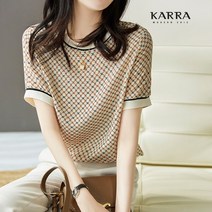 카라 KARRA 클로버배색블라우스_KB2MBL096C