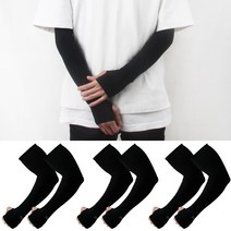 발렌티노크리스티 남자 여자 타투 차단 골프 토시 여름토시 4켤레 set, 블랙
