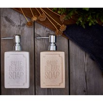 폴리에라드 410ml 세라믹 살 드방A 공병 욕실 디스펜서 용기, 매트 베이지