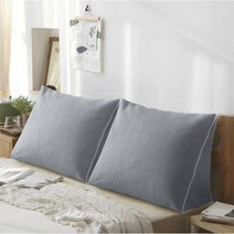 루마인 홈 순면 줄누빔 피그먼트 삼각 쿠션 - 그레이