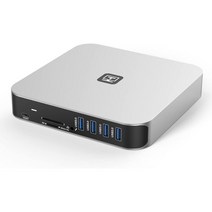 TOBENONE 범용 USB C 도킹 스테이션 듀얼 모니터 4K 트리플 디스플레이 멀티포트, Silver, Silver