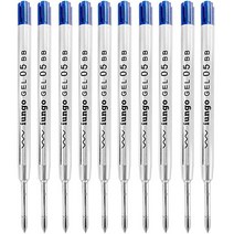 호환 가능한 PARKER G2 타입 젤 잉크 리필 Pelican Fibercastle S.T. & 메탈 블랙 0.7mm, 0.5mm_Metal-blueblack