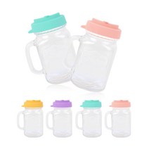 마카 실리콘 드링크자 450ml/유리 머그컵, 04 마카 메이슨 드링크자 450ml 핑크