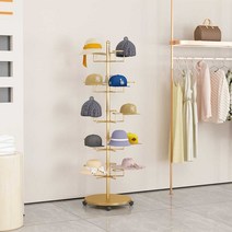 이동식 모자 행거 모자걸이 디스플레이 바퀴 달린 랙, 골든 4단 행잉 20